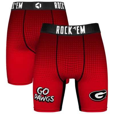  Georgia Bulldogs Rock Em Slogan Boxer Briefs - Red