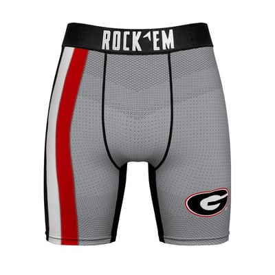  Georgia Bulldogs Rock Em Localized Boxer Briefs - Silver