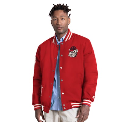 Georgia Bulldogs Starter Spectator Varsity Full Snap Jacket - Red