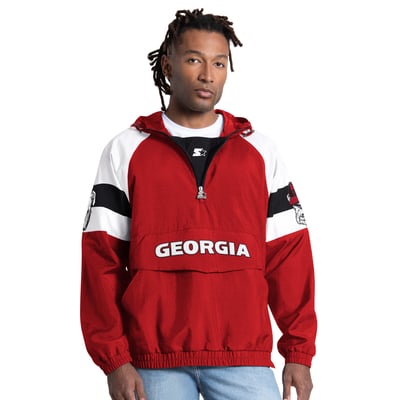 Georgia Bulldogs Starter Street Cut Half-Zip Jacket - Red