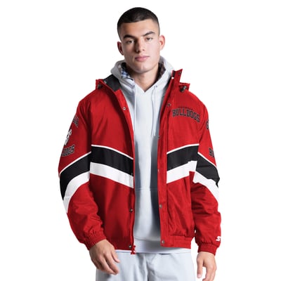 Georgia Bulldogs Starter The Chevron Full-Zip Hooded Jacket - Red