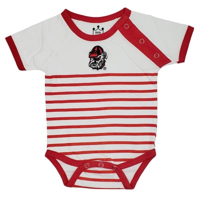 Georgia Bulldogs Little King Newborn & Infant Shoulder Snap Bodysuit - Red/White