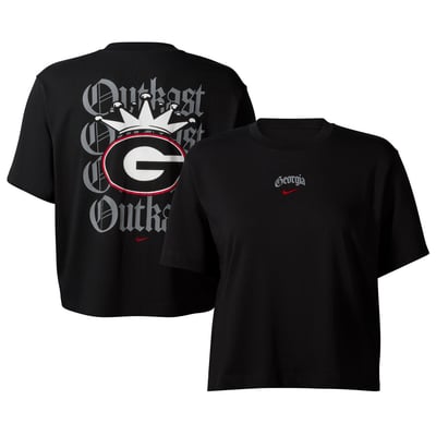 Nike x Class Trip x UGA x Outkast Black Women's Cropped Crown Football T-Shirt