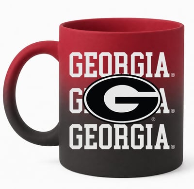 Georgia Bulldogs Pegasus 16oz. Echo Fade Soft Touch Ceramic Mug