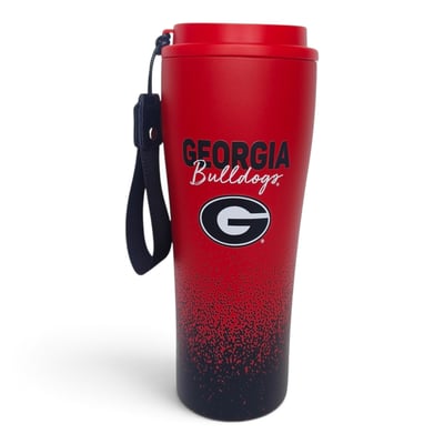 Georgia Bulldogs Pegasus 20oz Splatter Script Stainless Steel ProSip Coffee Cup with Strap
