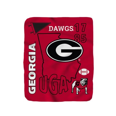 Georgia Bulldogs Pegasus Icons Silk Touch 50" x 60" Sherpa Blanket