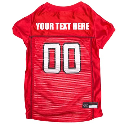 Georgia Bulldogs Pets First Personalized Pet Jersey - Red