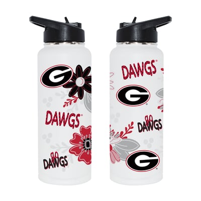 Georgia Bulldogs The Memory Company 34oz. Flowers Stainless Steel Quencher Bottle