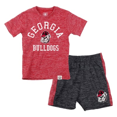  Georgia Bulldogs Wes & Willy Toddler Cloudy Yarn T-Shirt and Shorts Set - Red