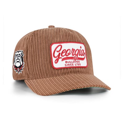 Georgia Bulldogs '47 Unisex Corduroy Patch Hitch Adjustable Hat - Brown