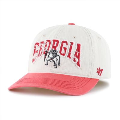  Georgia Bulldogs '47 Well Worn Clean Up Stretch Fit Hat - Cream