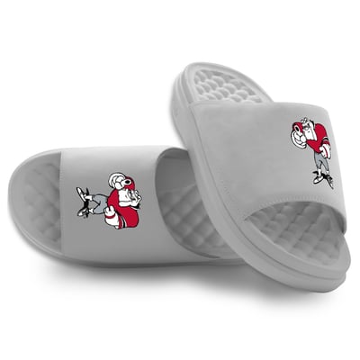 Georgia Bulldogs ISlide Unisex Mascot Motive Slide Sandals - Gray