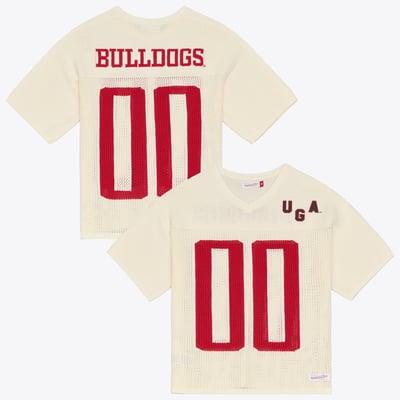 Georgia Bulldogs Mitchell & Ness Unisex Retro Roots Sweater Jersey - Cream
