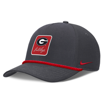 Georgia Bulldogs Nike Unisex Script Rope Rise Adjustable Hat - Anthracite