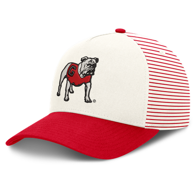  Georgia Bulldogs Nike Unisex Vault Striped A-Frame Rise Adjustable Hat - White/Red