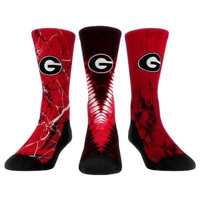  Georgia Bulldogs Rock Em Unisex Three-Pack Crew Socks Set - 