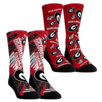 Georgia Bulldogs Rock Em Unisex Two-Piece Team Blast Crew Socks Set