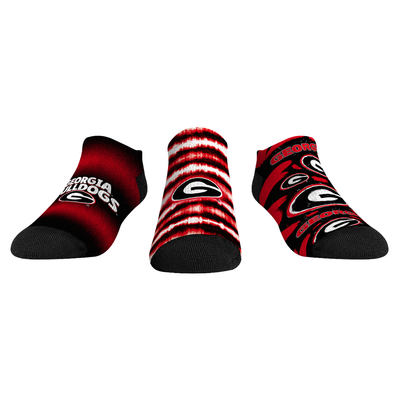  Georgia Bulldogs Rock Em Unisex Make Some Noise Three-Pack Low-Cut Socks Set - Red