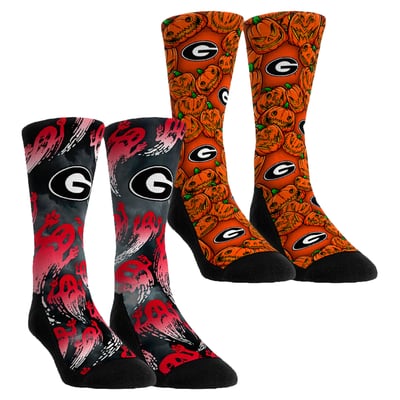 Georgia Bulldogs Rock Em Socks Unisex Halloween Crew Socks 2-Pack Set