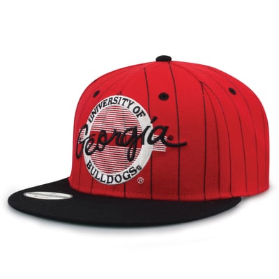 Georgia Bulldogs The Game Unisex '90 Pinstripe Snapback Hat - Red/Black