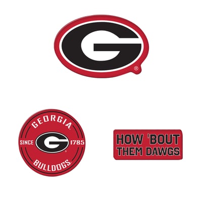  Georgia Bulldogs WinCraft 3-Pack Premium Fridge Magnet Set