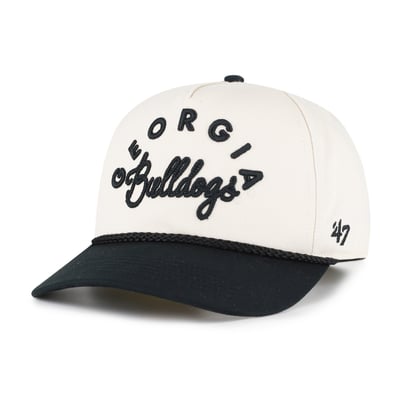 Georgia Bulldogs '47 Women's Rope Script Hitch Adjustable Hat - Cream/Black