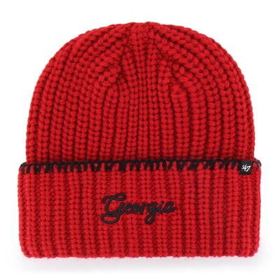  Georgia Bulldogs '47 Women's Blanket Stitch Cuff Knit Hat - Red