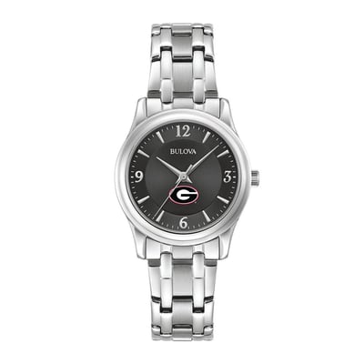 Georgia Bulldogs Bulova Women's Corporate Collection Stainless Steel Watch - Black