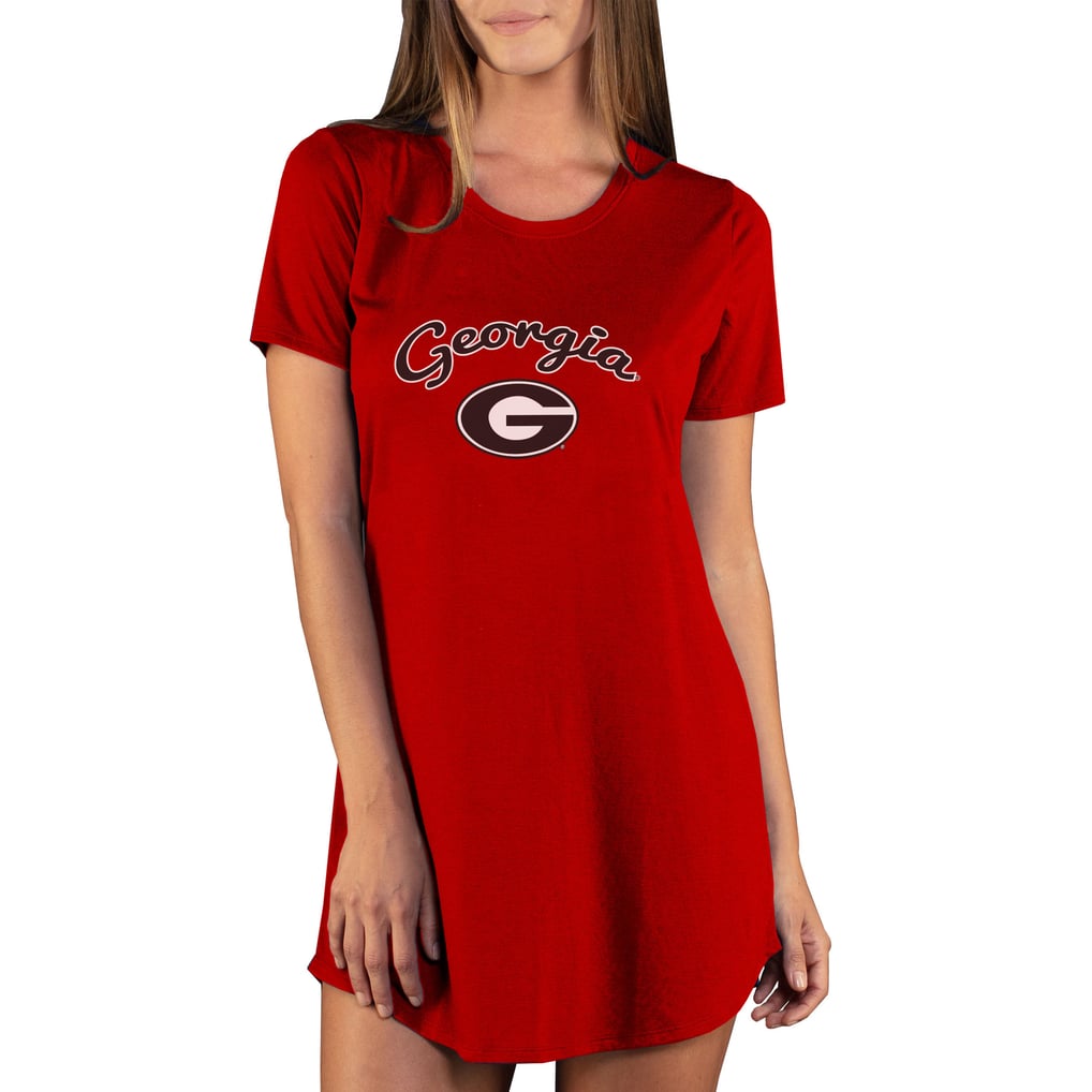 georgia bulldogs jersey dress Women's Concepts Sport Red Marathon Nightshirt Size: Large Floral - W