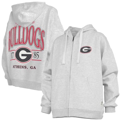  Georgia Bulldogs Pressbox Women's Janise Full-Zip Hoodie - Heather Gray
