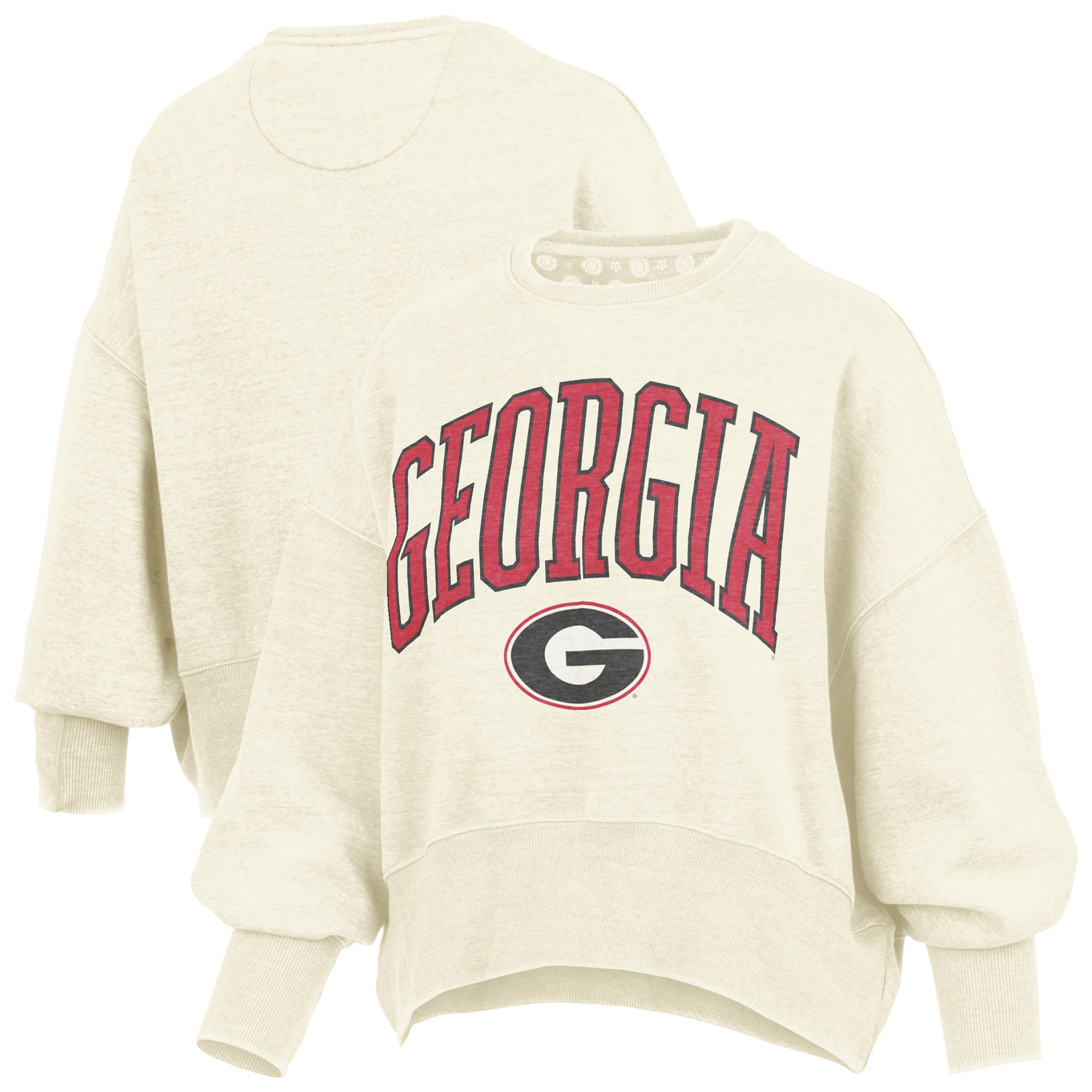 Pressbox Women's Oversized Waist-Length Crewneck Natural