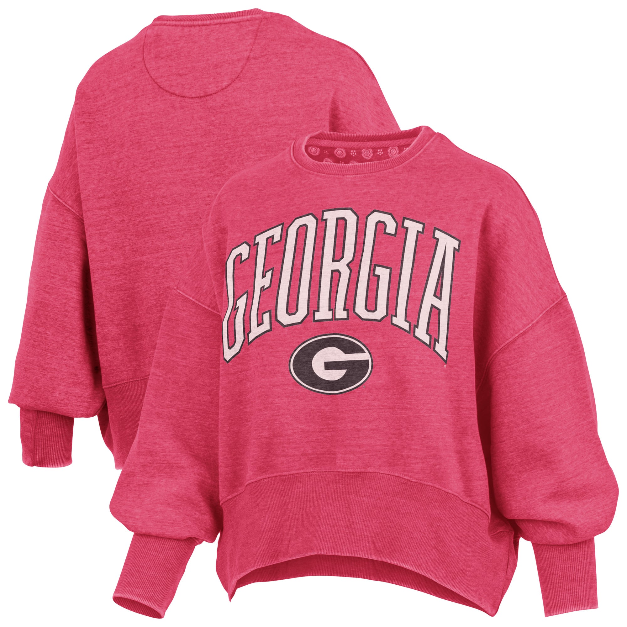Pressbox Women's Oversized Waist-Length Crewneck Red