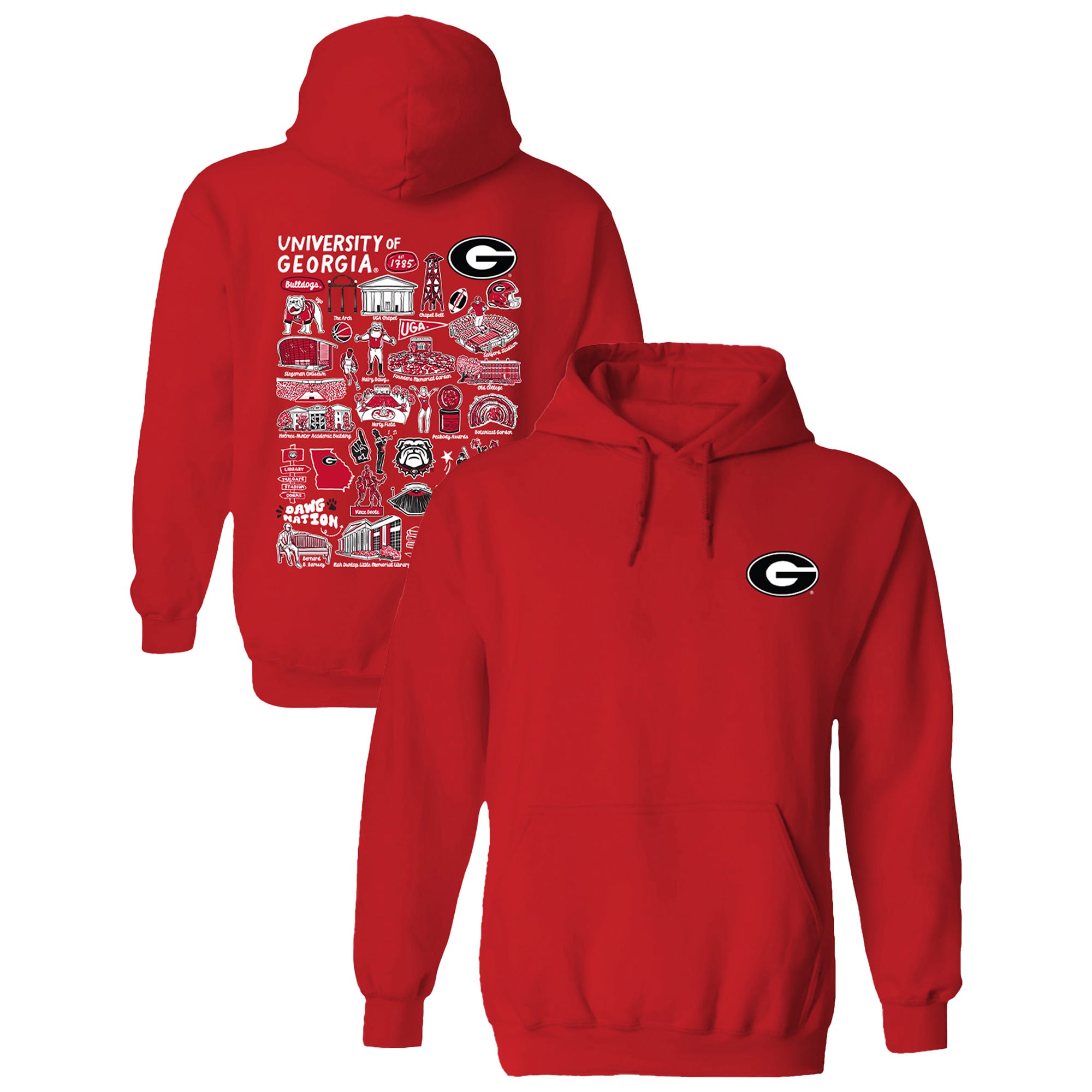 UGA Campus Pullover Womens