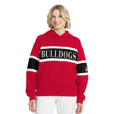  Georgia Bulldogs WEAR by Erin Andrews Women's Colorblock Hoodie - Red