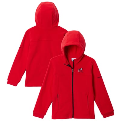  Georgia Bulldogs Columbia Youth Flanker Fleece Full-Zip Hoodie - Red
