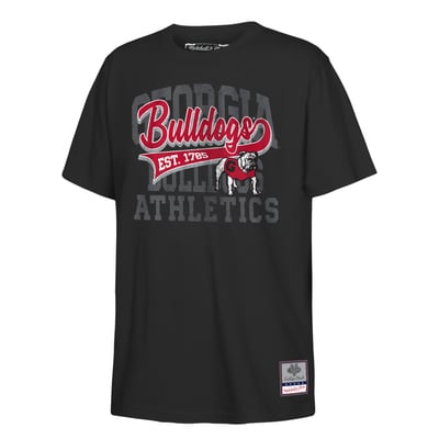  Georgia Bulldogs Mitchell & Ness Youth Retro Sweeper T-Shirt - Black