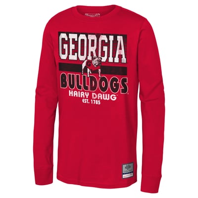Georgia Bulldogs Mitchell & Ness Youth Retro Big Game Long Sleeve T-Shirt - Red