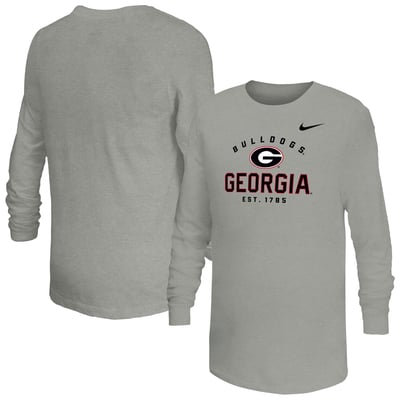  Georgia Bulldogs Nike Youth Legend Dri-FIT Long Sleeve T-Shirt - Gray