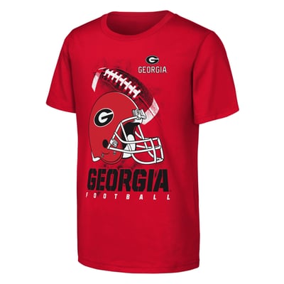  Georgia Bulldogs Outerstuff Youth For the Glory Football Helmet T-Shirt - Red