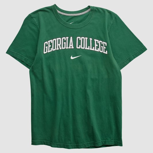 Georgia College Bobcats Nike 2010s T-shirt - Green - S by Fanatics Real Vintage