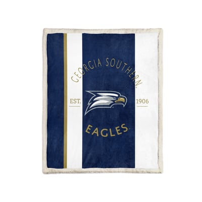 Georgia Southern Eagles Pegasus Block Stripe 50" x 60" Ultra Cozy Sherpa Blanket