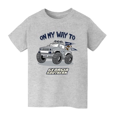 Georgia Southern Eagles Vive La Fete Youth On My Way T-Shirt - Gray