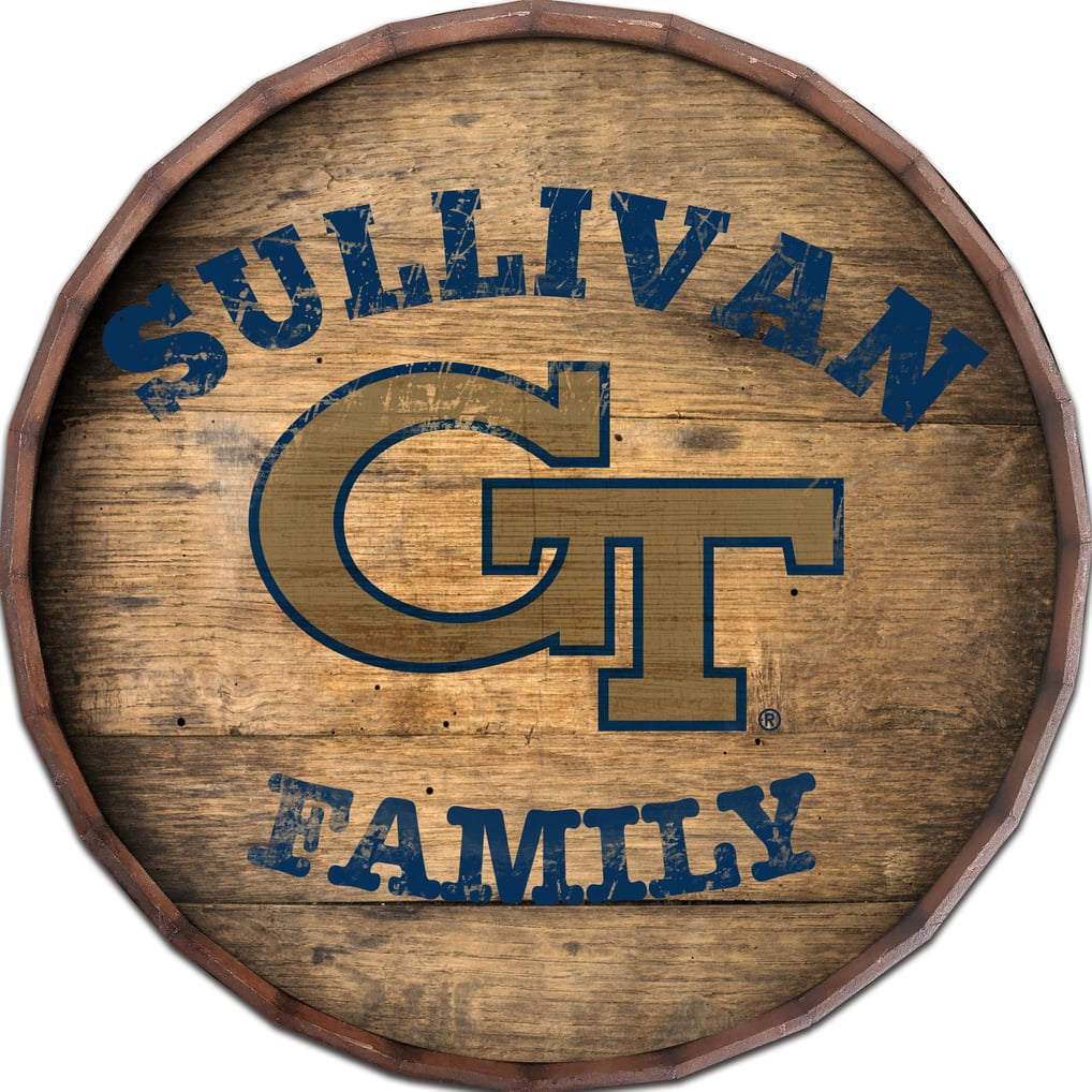 Georgia Tech Yellow Jackets 24" Personalized Barrel Top