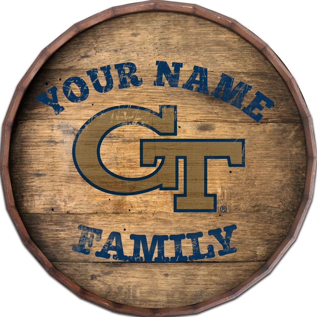 Georgia Tech Yellow Jackets 24" Personalized Barrel Top