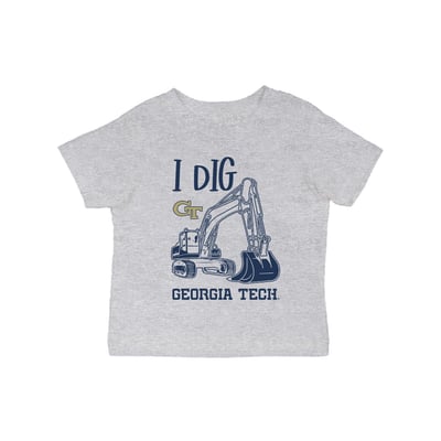 Georgia Tech Yellow Jackets Vive La Fete Infant Excavator T-Shirt - Gray