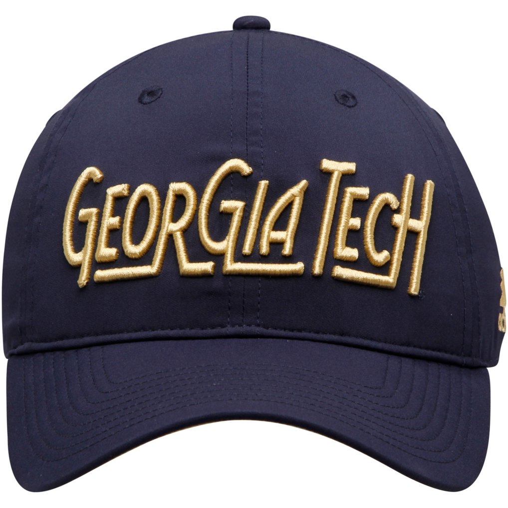 Georgia Tech Yellow Jackets adidas Slant Tail Adjustable Hat - Navy
