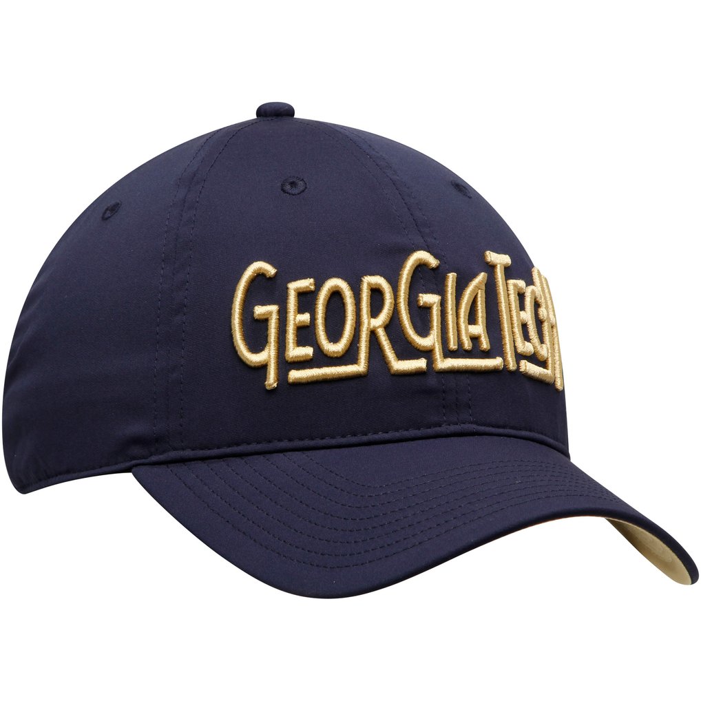 Georgia Tech Yellow Jackets adidas Slant Tail Adjustable Hat - Navy