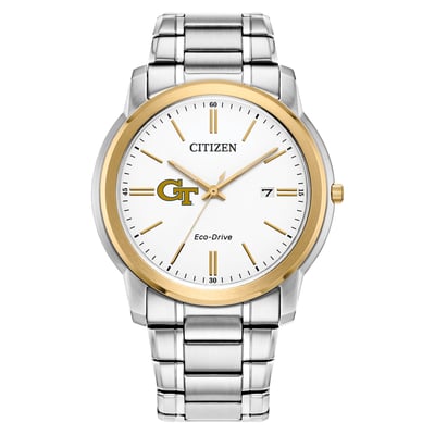 Georgia Tech Yellow Jackets Citizen Watch Eco-Drive Two-Tone Steel Watch
