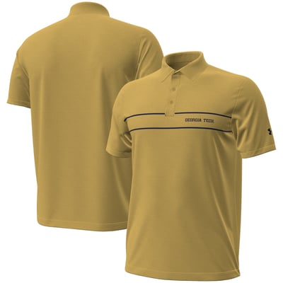 Georgia Tech Yellow Jackets Under Armour 2026 Sideline Playoff Chest Stripe Polo - Gold