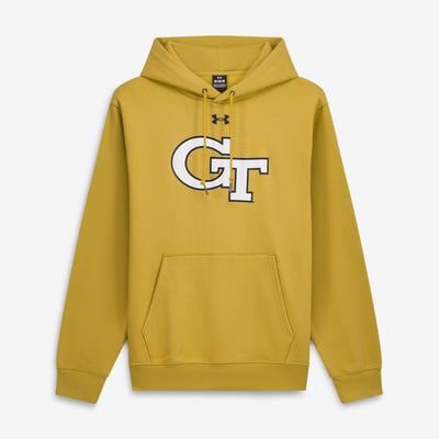  Georgia Tech Yellow Jackets Under Armour Core Icon Fleece Pullover Hoodie - Gold